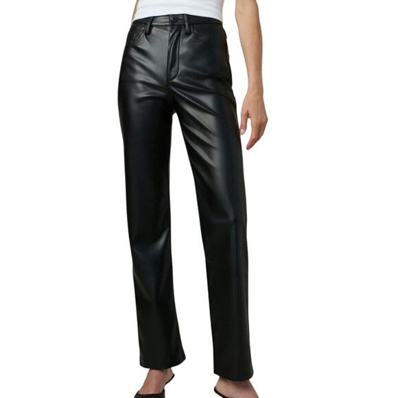 Joe's The Margot Faux Leather High Rise Straight Leg Pant - Picture 1 of 7
